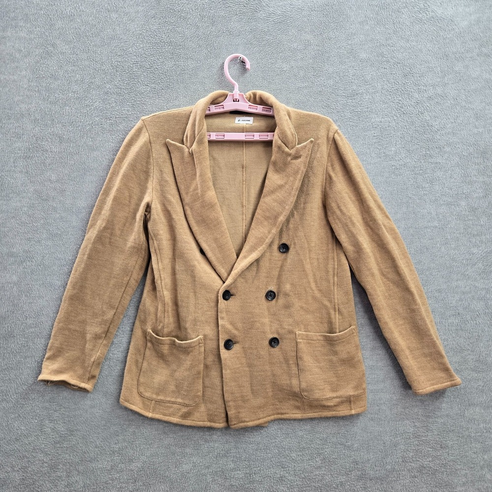 Suitsupply Women Jacket 48 Beige Wool Cotton Havana Knitted Leomaster 90s Italy